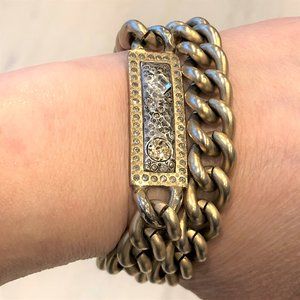 Tat2 Gold Zeus Double Wrap ID Bracelet